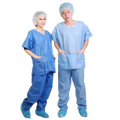 Disposable Scrub Suit Surgical Patient Gown for Hospital