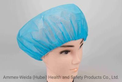 China Wholesale Non-Woven Bouffant Cap Disposable Medcial PP Round Head Cap with Single Elastic