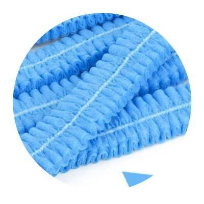 Disposable Blue PP Nonwoven Machine Made New Material Mob Cap