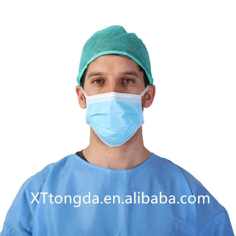 Non Woven Protective Barrier Medical Anti Fluid Disposable Surgical Cap