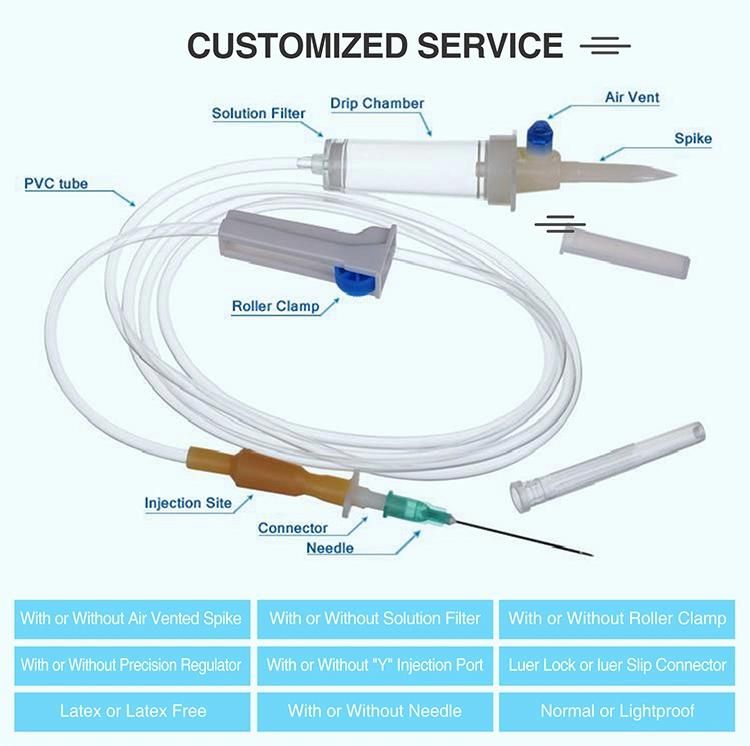 Medical Disposable Infusion Set IV Giving Set with Needle