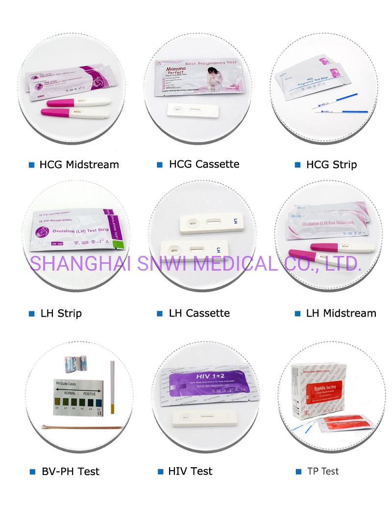 Medical Diagnostic Device HCG Pregnancy Hpylori H. Pylori HP Hbsag HCV HIV Malaria Urine Drug Strip Syphilis One Step Rapid Test Kit with CE ISO