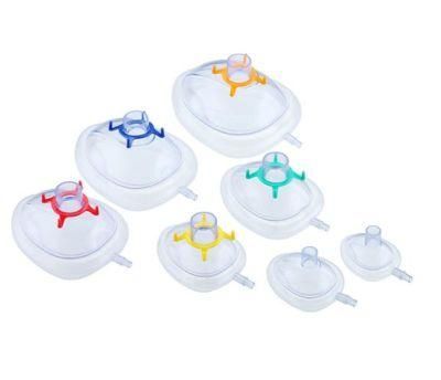 Medical Disposable PVC Inflatable Oxygen Anaesthesia Mask CE ISO