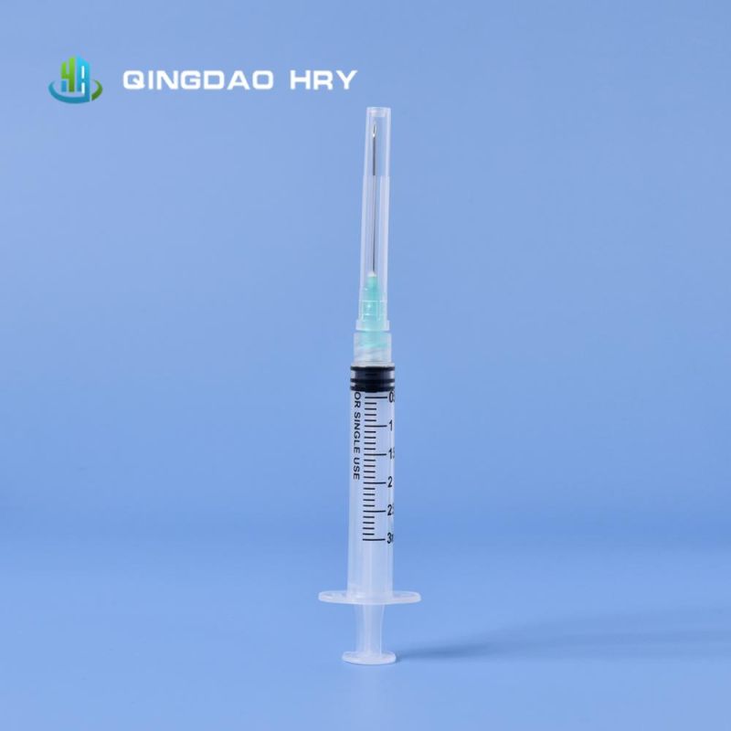 High Quality 3ml Disposable Syringe with Needle FDA CE &ISO in Stock