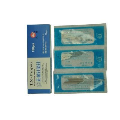 Hot Selling Stainless Steel Handle Acupuncture Needles with Plastic Bag Packing