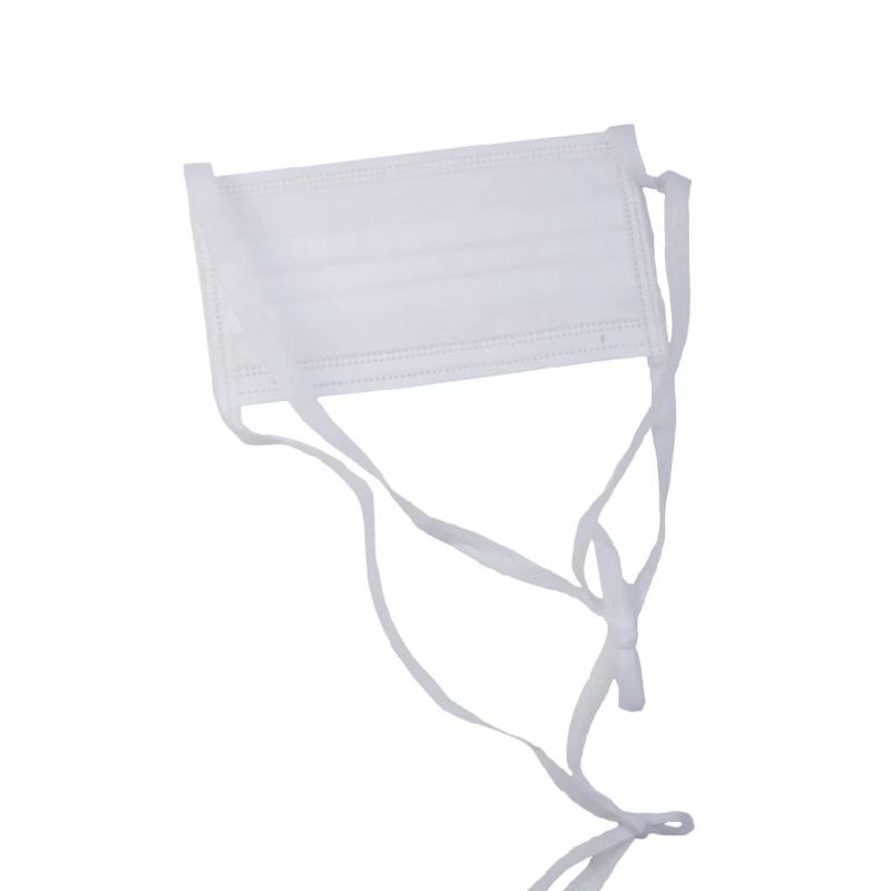 for Doctor Use Tie-on Style Disposable 3 Ply Surgical Non-Woven Face Mask