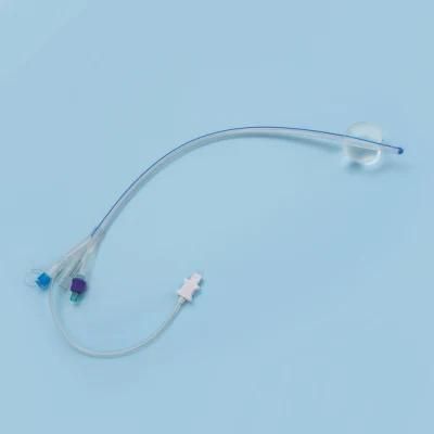 4 Way or 3 Way Silicone Foley Catheter with Temperature Probe / Sensor