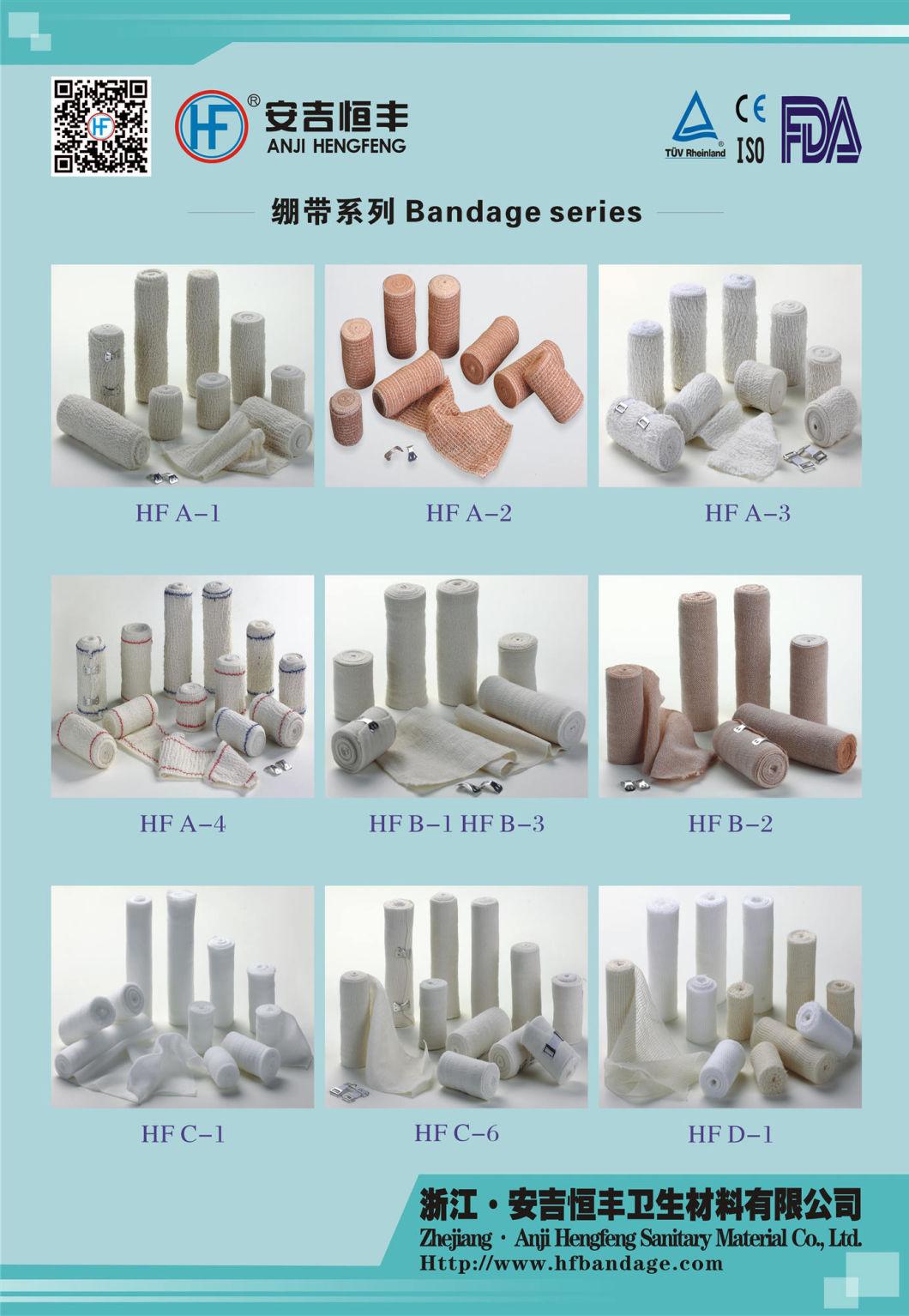 Manufacturer Hot Sale Medical Disposable Dressing blue Line High Elastic Bandage with FDA, Ce Approved