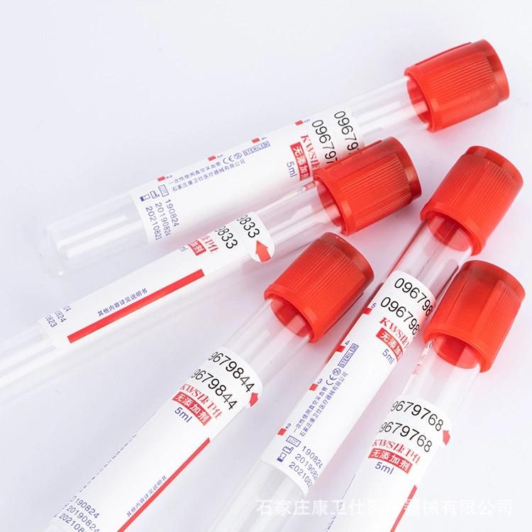 Disposable Vacuum Blood Collection Tube Red Tube Serum Biochemical Tube Various Models Support Customization Vacuum Blood Collection Tube