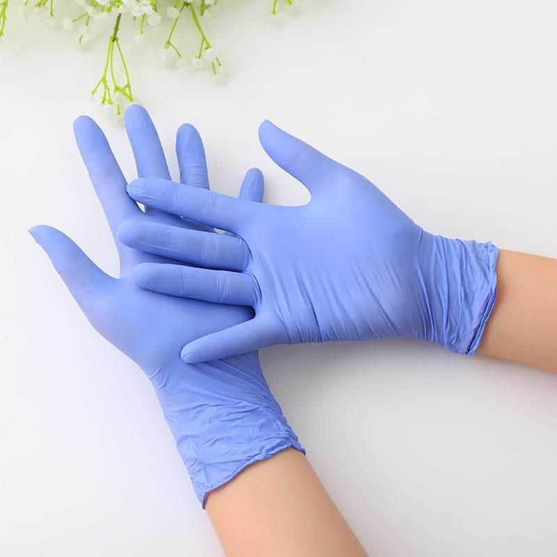 Customizable Disposable Multifunctional Medical Blue Nitrile Powder Free CE/ FDA 510K Serial Examination Hand Gloves Nitrile Exam Gloves