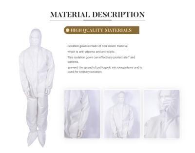 High Quality Long Sleeve Fabric Medical Surgical Isolation Gown