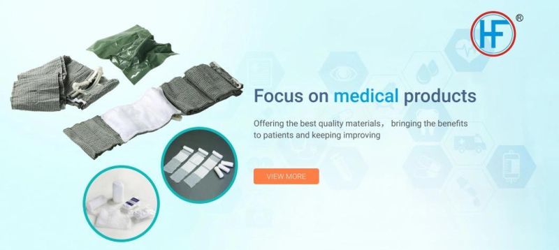 Mdr CE Approved Personalized Specifications Green Military Emergency Bandage with Cotton Pad