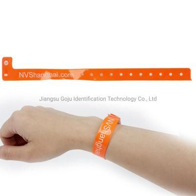 Disposable Vinyl Custom Wristbands ID Bracelets with Logo