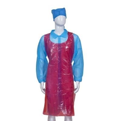 Disposable Medical Use PE Apron Without Sleeves Kitchen Use Colorful Waterproof Plastic Apron/Kitchen Use