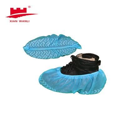 Disposable Spp 35GSM Non Woven Non-Skid Shoe Cover, Universal Blue