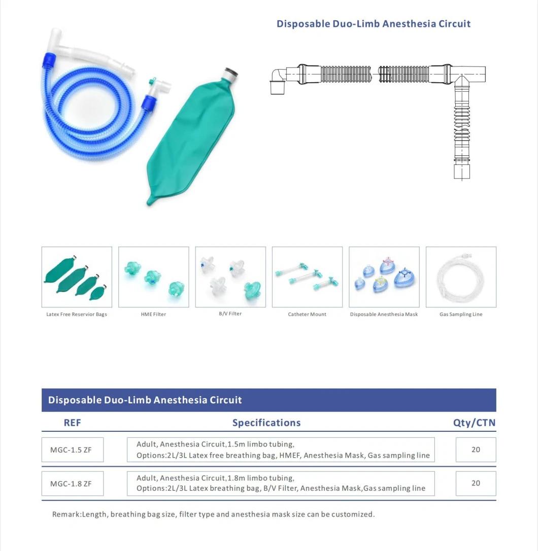 China Anesthesia Equipment Disposable Duo-Limb Anesthesia Circuit