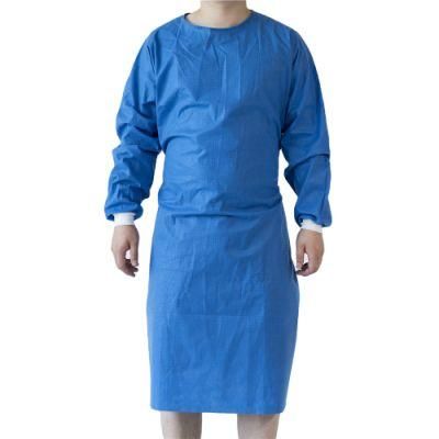 Non-Woven Blood Resist Medical Protective Gown Polyethylene Gown Sterile Disposable Lab Gown