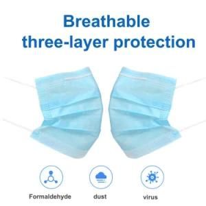 3ply Non Woven 98% Bfe Melt Blown Adult Protective Earloop Disposable Respiratory Face Mask