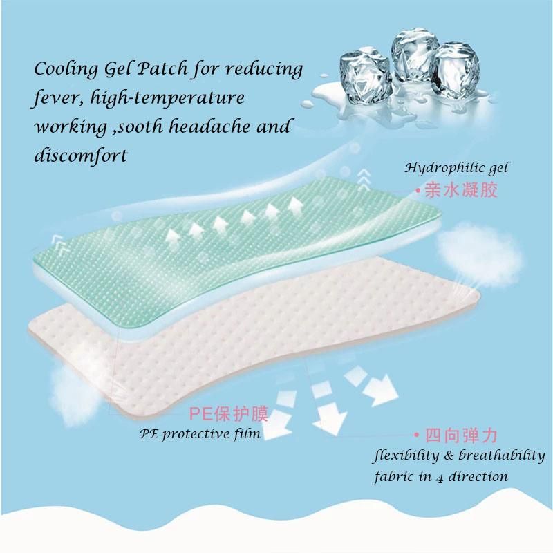 Free Sample and Hot Selling Fever Reduce Cooling Gel Pad Patch