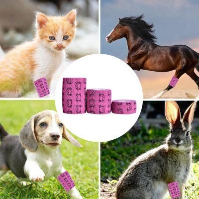 Veterinary Non Woven Pet Pattern Cohesive Bandages