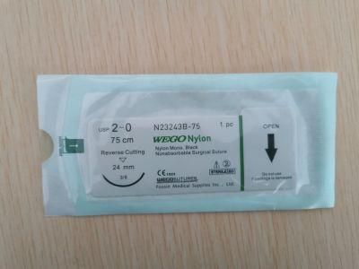 Wego Brand Nylon Surgical Sutures Black Suture