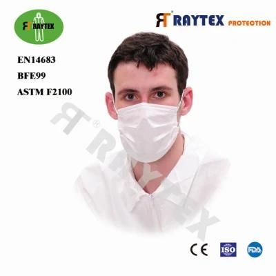 China Farm En14683 Bfe99 Earloop Elastic Protective PP 3 Ply Face Mask with ISO