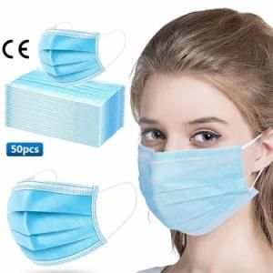 En 14683 Bfe 99 Filter 3-Ply Nonwoven Fabric Face Mask Disposable Medical Surgical Face Mask