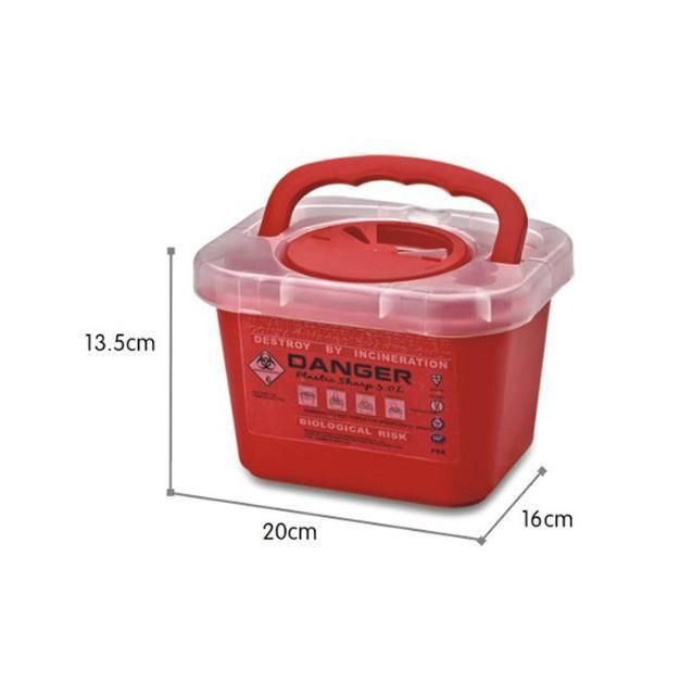 Plastic Hospital Disposable Sharp Waste Container
