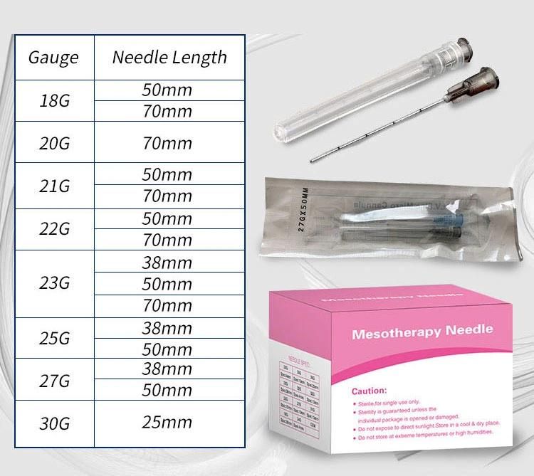 Hot Sale Safety Injection Micro Stainless Steel Disposable Blunt Syringe Needle Cannula