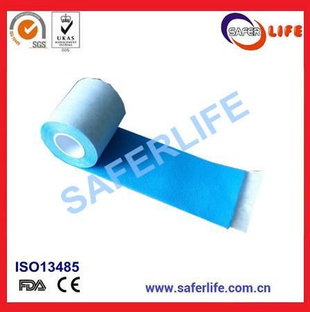 Blue Breathable Foam Bandage Wrap Elastic Cohesive Bandage Plaster PU Foam Tape