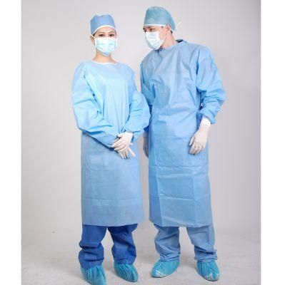 Surgical ISO 13485 Hospital Non-Sterile Gown Lab Coat Disposable