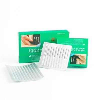 Hot Selling Disposable Sterile Copper Wire Handle Aluminum Foil Packing Acupuncture Needles for Medical