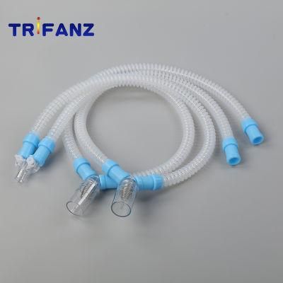 Disposable Medical Breathing Corrugated Anesthesia Circuit Size Adult Size Pediatric Size Neonate