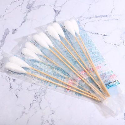 Medical Supplies Disposable Bamboo Stick Cotton Gynecology Swab Round