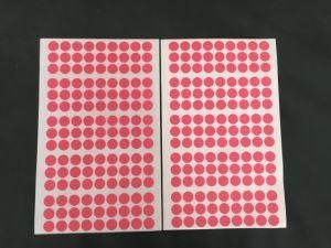 Pink to Black Steam and Autoclave Indicator Adhesive Round Label Without Word