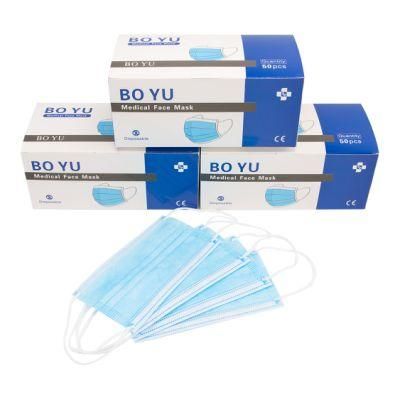 Blue Earloop Pleated 3 Ply Medical Procedure Disposable Surgical Mask