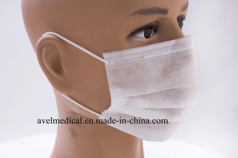 Chinese Custom Non Woven White or Blue Face Mask for Civil