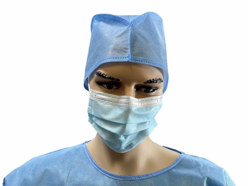 Class I PP+PE Head Cap Doctor SMS Doctor Cap Disposable Non Woven Cap