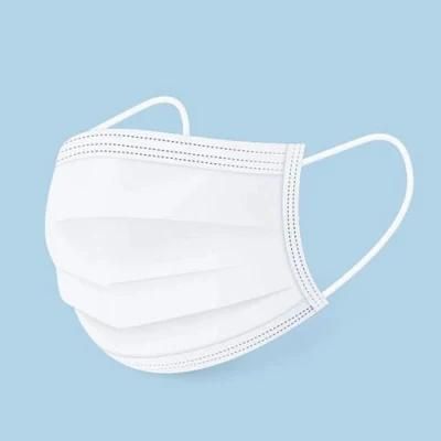 Medical Adult Protective Face Mask Non Woven Disposable Flat Earloop En14683 3 Ply Nonwoven Disposable Surgical Face