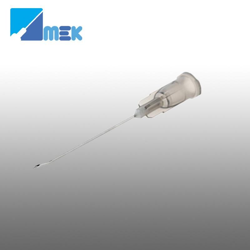90 Degree Curved Huber Needle with Disposable Hub