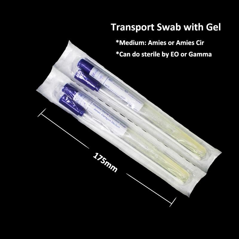 Medical Sterile Amies Transport Swab with Gel Medium for Sampling