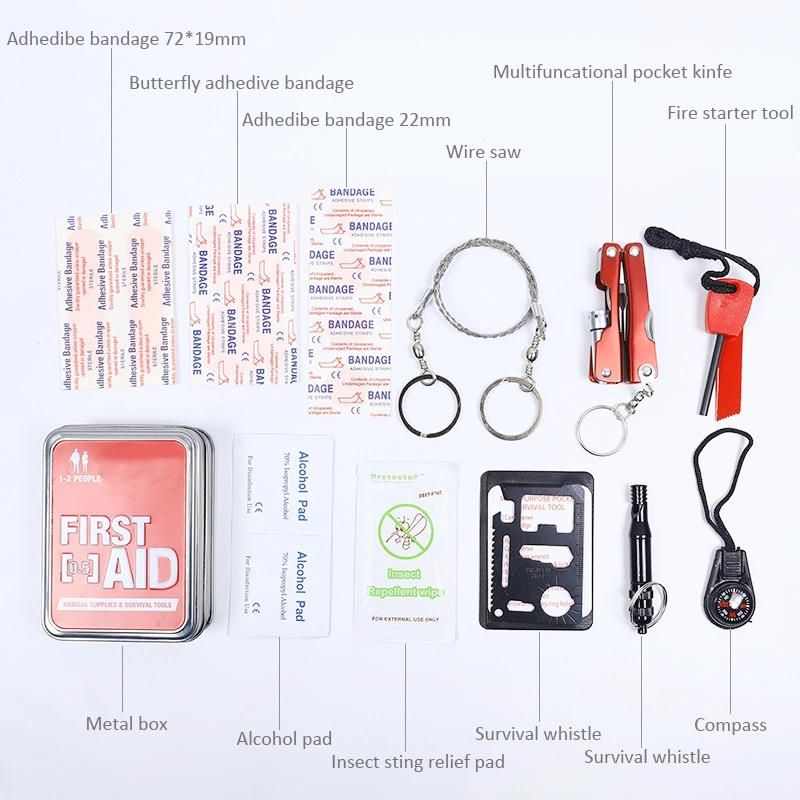Hot Sale Travel Band Metal Medical Survival First Aid Kit