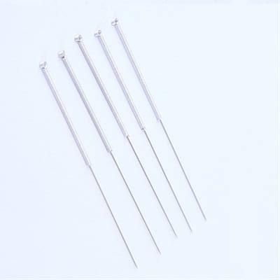 Chinese Manufacturer 100PCS/Box Disposable Sterile Silver Wire Handle Acupuncture Needles with Plastic Bag Packing