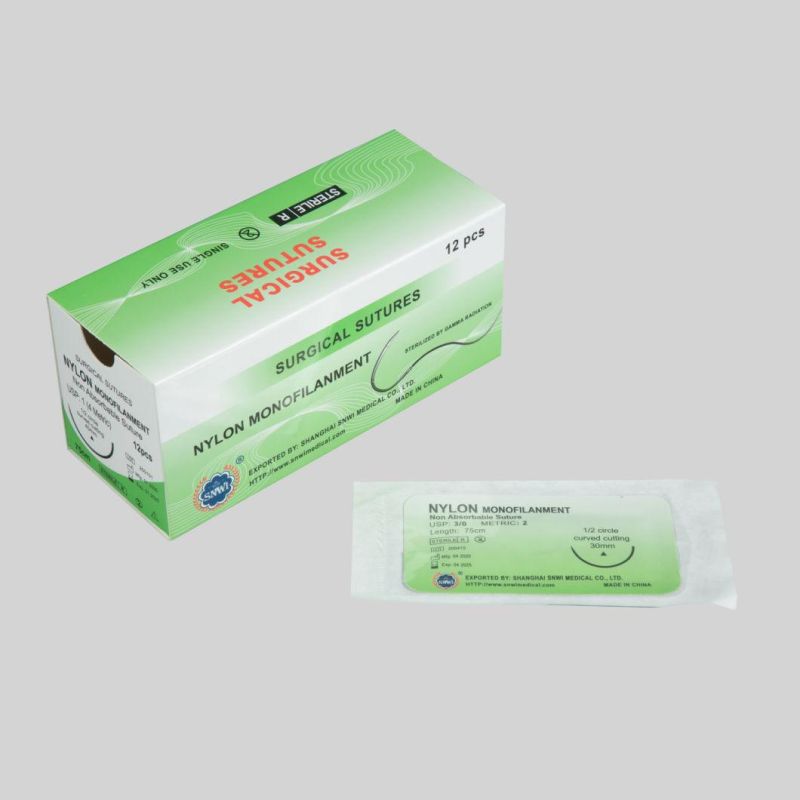 Disposable Medical Supplies Non Absorbable Surgical Polyester Braided Suture with CE ISO Approved