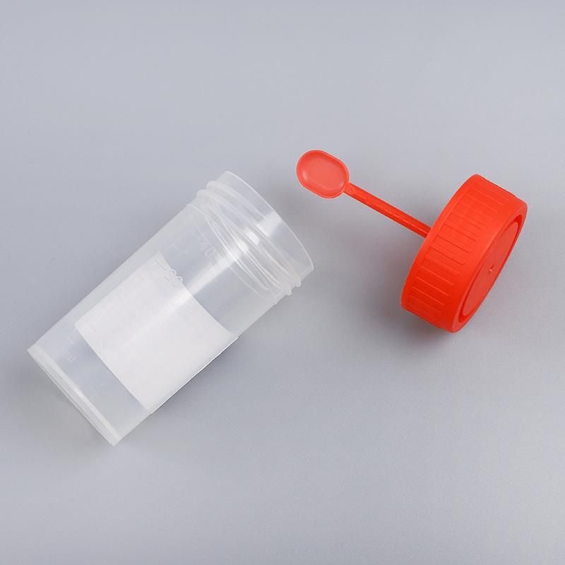 High Standard Plastic Stool Urine Collection Container with Spoon
