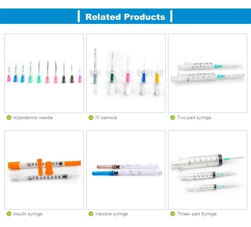 3 Part Medical Plastic Disposable Syringe with Needle ISO