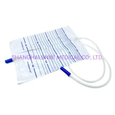 2000ml Medical Disposable Catheter Drainage Bag Urine Bag with Push Outlet