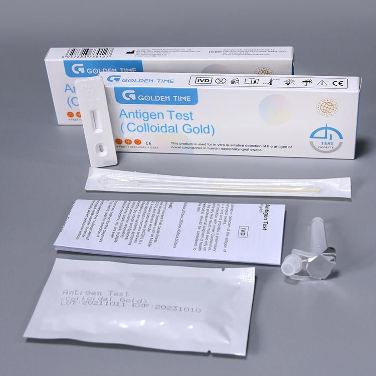 Swab Kit Ivd Self Test Colloidal Gold Saliva Antigen Rapid Test Kit
