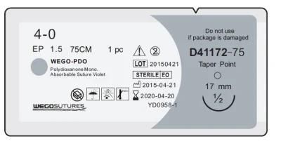 Pdo Sterile Surgical Sutures for Wound Closure