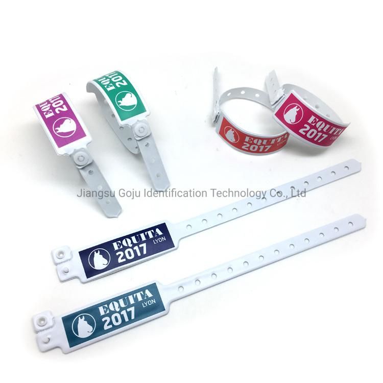 2021 Hot Sale Water Proof Disposable Printable PVC Tickets Wristband ID Bracelets for Events